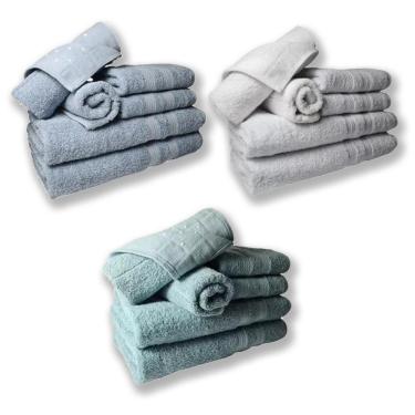 Imagem de Jogo De Toalhas 6 Banhos 6 Rostos 6 Grande Grossa