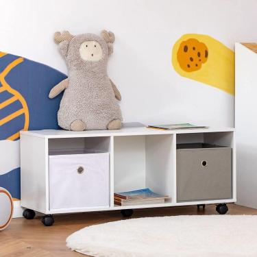 Imagem de Rack Organizador De Nichos Infantil De Brinquedos Kalel 100% Mdf
