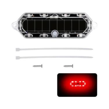 Imagem de Lanterna Traseira LED Solar Para Motocicleta 4 Peças Com Alerta De Vib