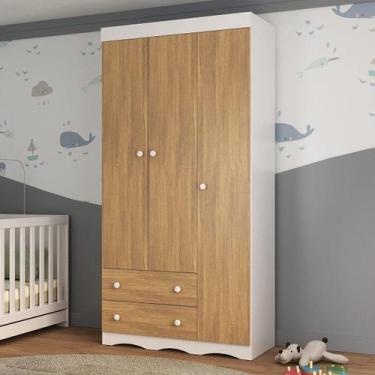 Imagem de Guarda-roupa Infantil 92cm 3 Portas e 2 Gavetas Realeza Multimóveis MP