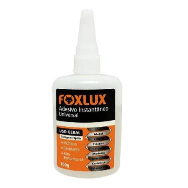 Imagem de Cola Instantânea Foxlux 100g Secagem Rápida Alta Resistência Multiuso 