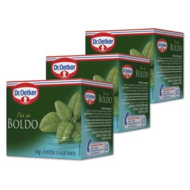Imagem de Chá De Boldo Dr. Oetker Kit 3 Caixas 10G - 30 Saquinhos