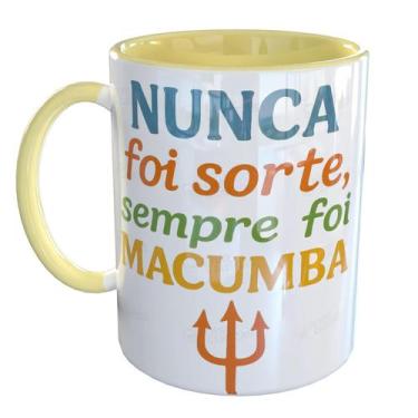 Imagem de Caneca Porcelana Nunca foi sorte sempre foi macumba - Pense Canecas, A
