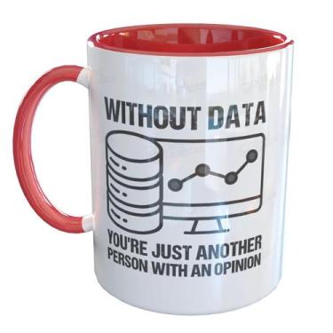 Imagem de Caneca Porcelana Dev Data Science - Pense Canecas, Vermelho