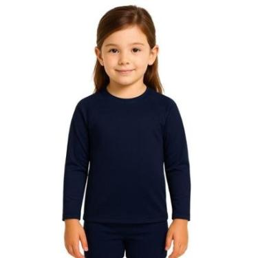 Imagem de Camiseta Manga Longa Infantil Menina Proteção Solar Praia-Feminino