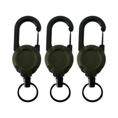 Imagem de Chaveiro Retrátil Antifurto Esportivo Com Corda Elástica E Fivela De F