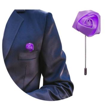 Imagem de Lapela Broche De Tecido Terno Casamento Noivo Padrinho Flor - RPires, 