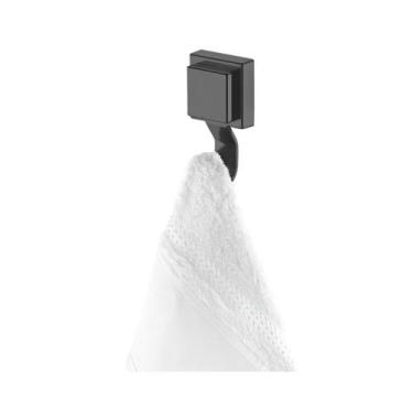 Imagem de Gancho cabide toalha lavabo Ventosa Preto Fosco Future 8056PT