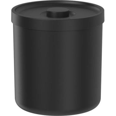 Imagem de Lixeira Banheiro cozinha 6 litros tampa Bold preto fosco LX1000PTF - O