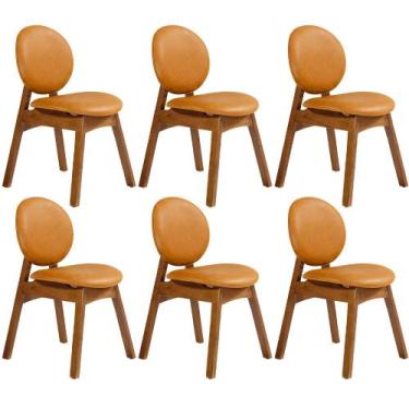 Imagem de Kit 06 Cadeiras Para Sala de Jantar Cozinha Estofada Rattan Ibis L02 m