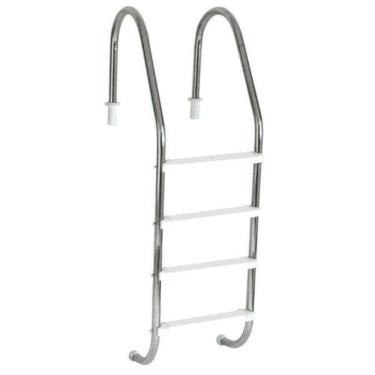 Imagem de Escada para Piscina 2 POL em Aço Inox 4 Degraus Anatômicos em Abs SODRAMAR