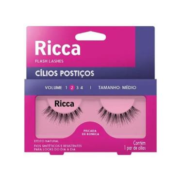 Imagem de Cílios Postiços Vol 2 Médio Piscada De Boneca - Ricca