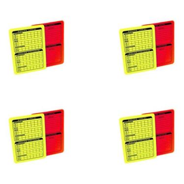 Imagem de Kit 04 Cartão De Futebol Vermelho E Amarelo Arbitragem - XD Fitness