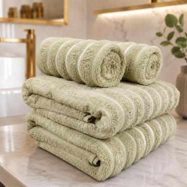 Imagem de Jogo de Toalhas Banhão 4pçs Corttex Ondulada Wave 100% Algodão Jacquar