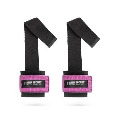 Imagem de Tala com munhequeira rosa strap ajustavel puxada Exercício Funcional, 