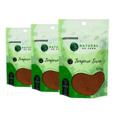 Imagem de Tempero Sírio Em Pó 100% Puro Alta Qualidade Kit 3 Premium Pouch 50g -