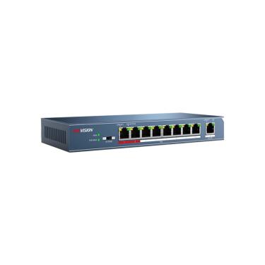 Imagem de Switch Poe 9 Portas 8 + 1 100mbps DS-3E0109P-E/M hik