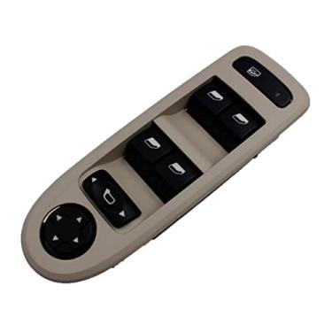 Imagem de Interruptor de espelho de janela de controle mestre de energia elétrica preto e bege, adequado para Peugeot 98060866