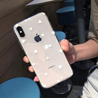 Imagem de Capa de telefone de silicone macio transparente em forma de coração dos desenhos animados para iphone 11 6 6s 7 8 plus xr 12 pro xs max 12 mini para iphone se 2020 capa protetora, vermelha, para iphone 7 p ou 8 p