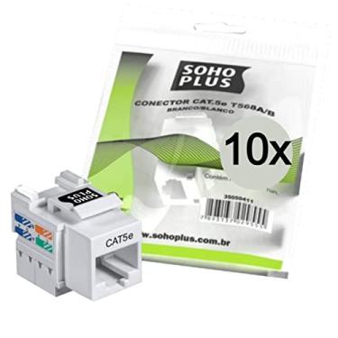 Imagem de 10x Conector Keystone Fêmea Cat5e Rj45 SohoPlus Furukawa