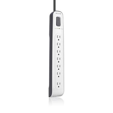 Imagem de Belkin 7-Outlet AV Power Strip Surge Protector with 12-Foot Power Cord and Telephone Protection, 2000 Joules (BV107200-12)