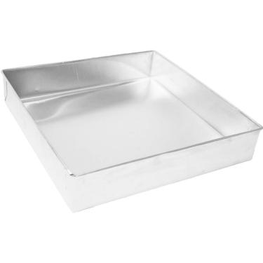 Imagem de Forma De Bolo Quadrada 25 X 7 Cm Em Alumínio