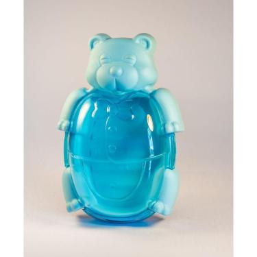 Imagem de Saboneteira Infantil na cor Azul Bebê e em formato de Urso