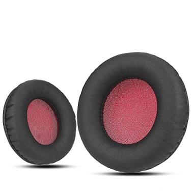 Imagem de Krone Kalpasmos Almofadas auriculares de substituição universal de 75 mm para fones de ouvido Sony, ATHAKG, HifiMan, Philips, Fostex, JVC, Pioneer (lista interna), preto e vermelho