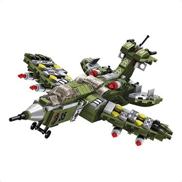 Imagem de Blocos de Montar Cubic 25 em 1 Aviao de Combate 576 Pecas Multikids - BR1620
