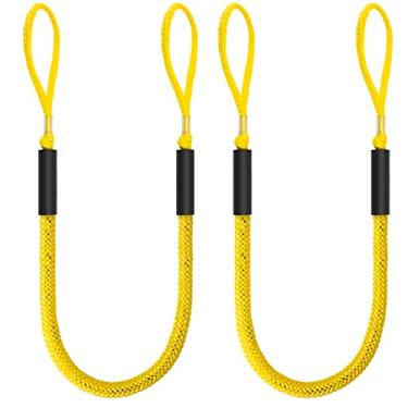 Imagem de Botepon Linhas de doca elástica marinha, corda de doca de barco, acessórios de jet ski com clipe inoxidável para jet ski, seadoo, Yamaha waveRunner, caiaque, barco pontoon, bote (1,2 m)