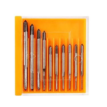 Imagem de 10 peças de microfitas para relógios e relógios tocando, mini torneiras de flauta espiral, conjuntos de torneiras de máquina métrica reta design de fio grosso, M1 M1.2 M1,4 M1,6 M1,7 M1,8 M2 M2,5 M3 M3,5