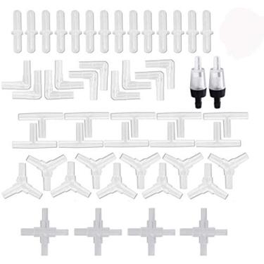 Imagem de Conector de válvula de ar de aquário Y-Axis 50 peças de válvulas de tubo de acrílico embutido para válvulas de retorno de 3/16 polegadas