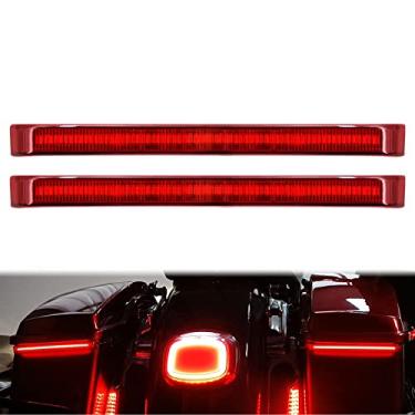 Imagem de HDBUBALUS Lâmpada sequencial de seta sequencial de freio de corrida Saddlebag para Harley Touring Street Gilde Road Gilde Road King Electra Glide Ultra Limited 2014-2022 (Cor: Vermelho)