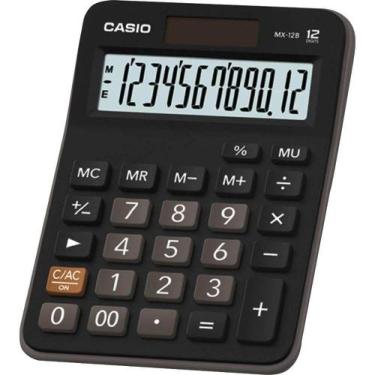 Imagem de Calculadora Casio Mx-12B Preta 12 Dígitos De Mesa Visor Extra Grande D