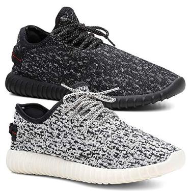 Imagem de Kit 2 Pares Tênis Masculino Caminhada Cor:Cinza;Tamanho:41