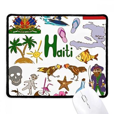 Imagem de Tapete de borracha para jogos Haiti Landscap Animals Bandeira nacional