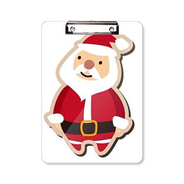 Imagem de Prancheta de Natal, Papai Noel, desenho animado, pasta, bloco de anotação, placa de apoio A4