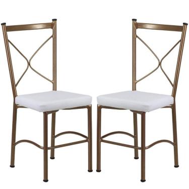 Imagem de Kit 2 Cadeiras Buffet em Alumínio para Cozinha, Restaurante - Trama