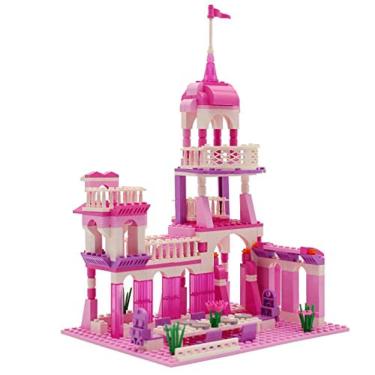 Imagem de Meninas Castelo Building Blocks Set Princess Pink Educacional
