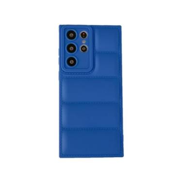 Imagem de Down Jacket The Puffer Phone Case para Samsung Galaxy S22 Ultra A52 A53 5G A51 A50 A13 4G A12 A32 A33 A03 S Capa traseira à prova de choque, azul, para A03S