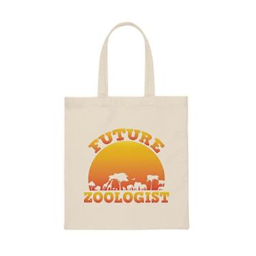 Imagem de Camiseta Humorous Future Zoologist Gifts Hilarious Ornithologist Definition Men Women Shirt Canvas Tote Bag, Natural, M