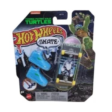 Imagem de Hot Wheels Skate de Dedo com Tenis Tartarugas Ninja Mattel HMY18