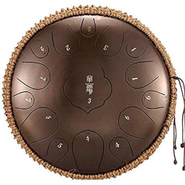Imagem de Tambor de língua de aço de liga, gongo, tambor de panda, tambor de tambor de aço, bateria e percussão, tambor de handpan, instrumentos de percussão, bronze, 12 polegadas 11 notas
