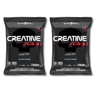 Imagem de Kit 2 Creatine 500g Refil sem Sabor Black Skull-Unissex