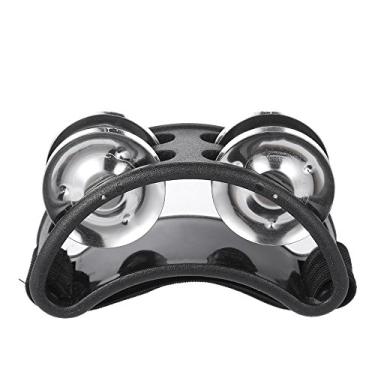 Imagem de 1 Peça Instrumento Musical de Percussão Pandeiro de Pé Com 2 Conjuntos de Sino de Metal