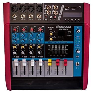 Imagem de Mesa de Som Amplificada 400W 4 OHMS MA420X 4 Canais Soundvoice