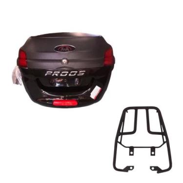 Imagem de Baú 34 litros Preto com Bagageiro para CG Start e Fan 160 - Awa