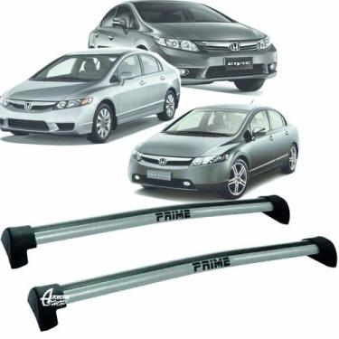 Imagem de Rack Teto Aluminio Prime Honda Civic G8 G9 06/16 Prata PR041