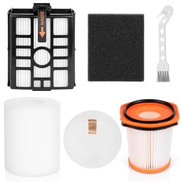 Imagem de WS642AE Filtros para sistema Shark WANDVAC aspirador de pó sem fio com base vazia HEPA limpador WS642AE WS640AE, filtro de tecido + base autovazia pós-motor + filtro de feltro e espuma