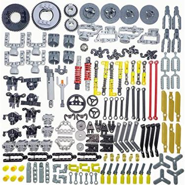 Imagem de Habow 150pcs Technic-Parts Axle-Pin-Connector Compatible with Major Brands Technic Parts, Chain Steering Suspension Engine Linear Actuator Shock Absorber MOC-Replacement-Pieces